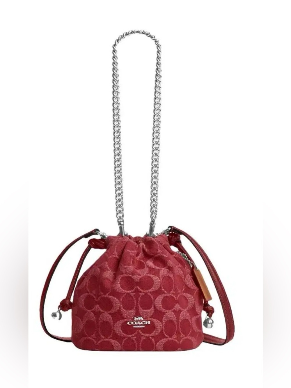 Coach Faye Mini Drawstring Bag In Signature Denim